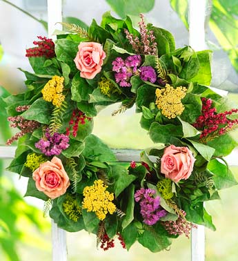 Rose & Yarrow Wreath