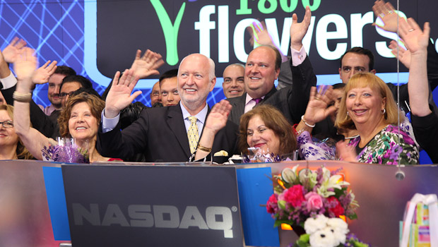The 1800Flowers Team Rings the Opening Bell at NASDAQ The 1800Flowers Team Rings the Opening Bell at NASDAQ on May 8, 2012.