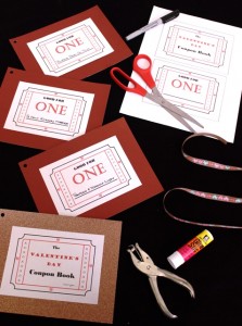 Supplies Needed to Make Valentine's Day Coupon Book