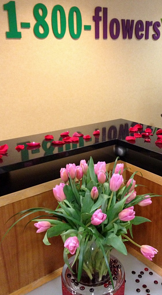 Valentines Day Flowers in the 1800flowers Lobby