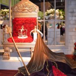 Close-Up of Royal Throne Made of Roses