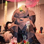 Umbrella and Flower Display