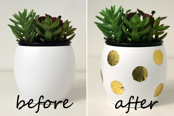 diy-planter-gold-foil-decorating-before-after-text