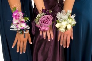 Girls Wearing Prom Corsages Prom Corsages
