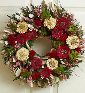 1800flowers.com Zinnia Floral Wreath