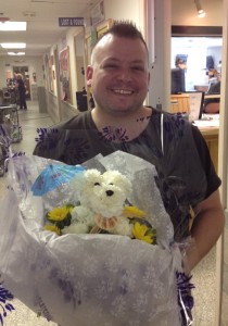 adopter with flower dog