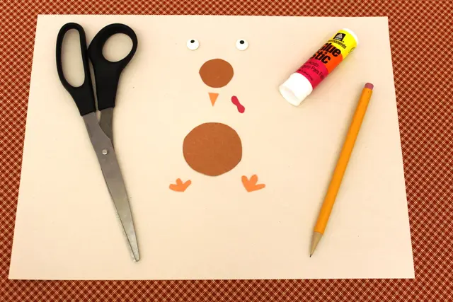 How to Cut a Turkey out of Construction Paper