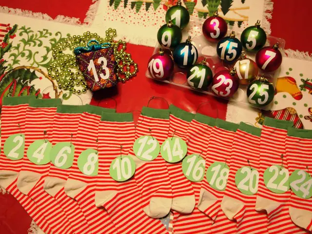 diy advent calendar with Labeling Socks and Ornaments