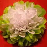 Completed Tissue Paper Flower Ornament