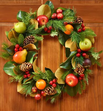 Fruit & Pinecone Wreath