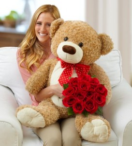 Big Bear With Roses