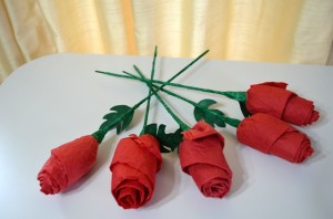 Bunch of Tissue Paper Roses