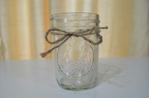 Mason Jar Decorated With Twine