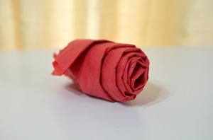 Tissue Paper Rolled up Into a Rose