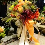 Bridal Bouquet of Roses and Succulents