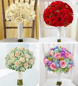 Four Color Combination Options for Bridal Bouquets