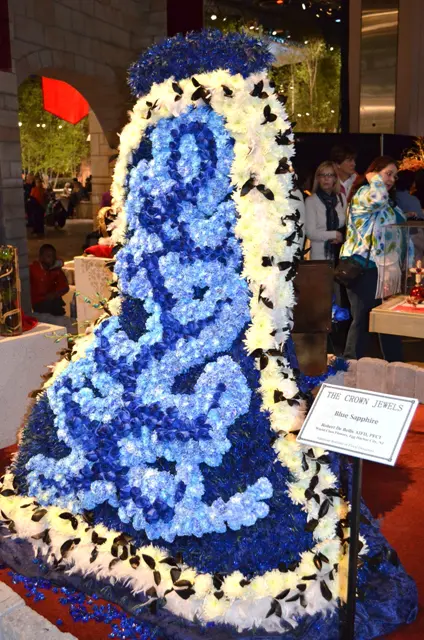 Back View of Royal Robe Made of Flowers