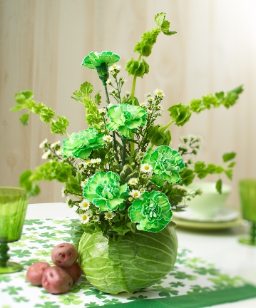 DIY St Patricks Day Flower Arrangement