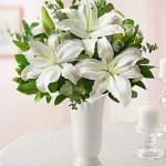 All White Lily Bouquet