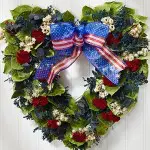 Americana Heart Preserved Wreath