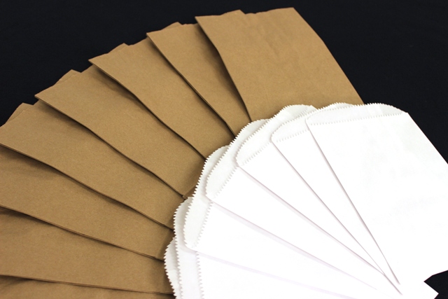 A photo of diy gift bags with Brown Paper Lunch Bags and White Paper Candy Bags