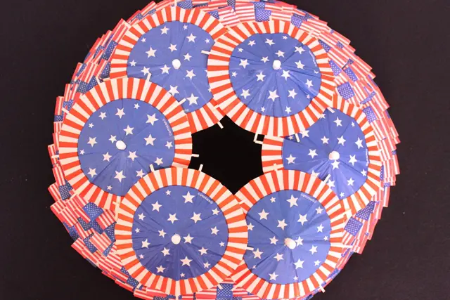 DIY 4th of July Wreath With American Flag Toothpicks