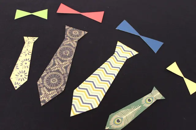 Ties Cut out From Cardstock