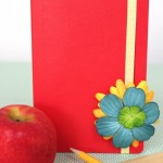 Back to School Notebook Decorated With Flowers