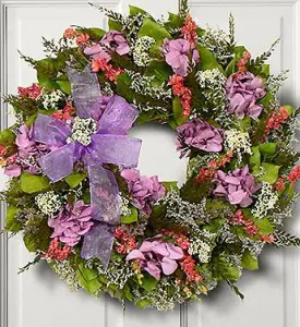 Lavender Hydrangea Wreath