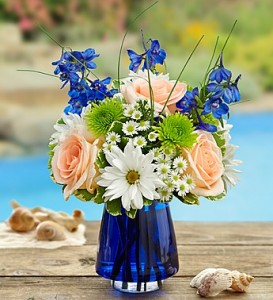 Summer Dunes in Blue Cobalt Vase