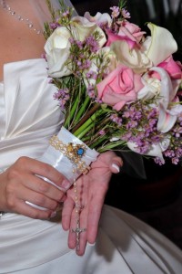 Kerri Holding Her Personalized Fall Bridal Bouquet