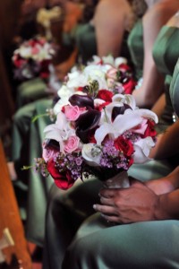 Kerri's Bridesmaids Holding Their Fall Bridesmaid Bouquets