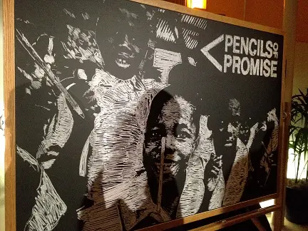 Pencils of Promise Artwork of Their Students by Chalkboard Artist Casey Opstad