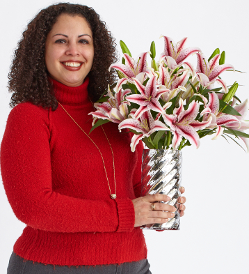 Rachael-with-Candy-cane-lilies