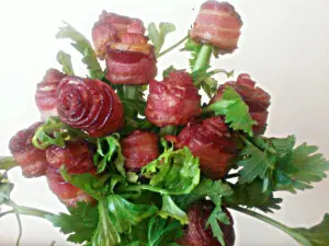 bacon rose with diy bacon roses