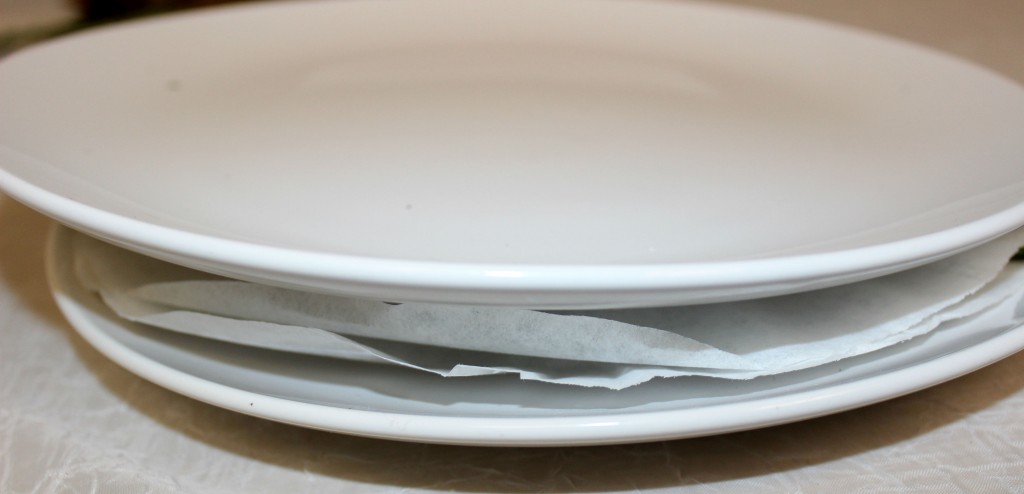 pressed flowers with plate