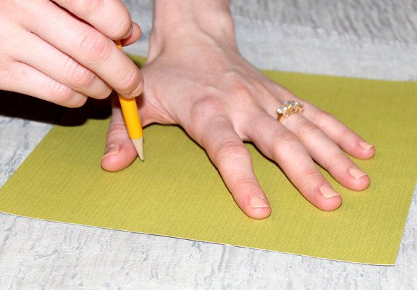 A photo of diy father’s day card with tracing a hand