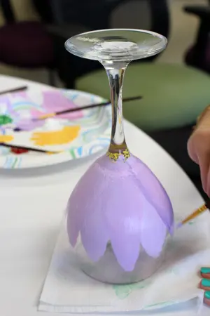 hand painted wine glasses with Painting on wine glass