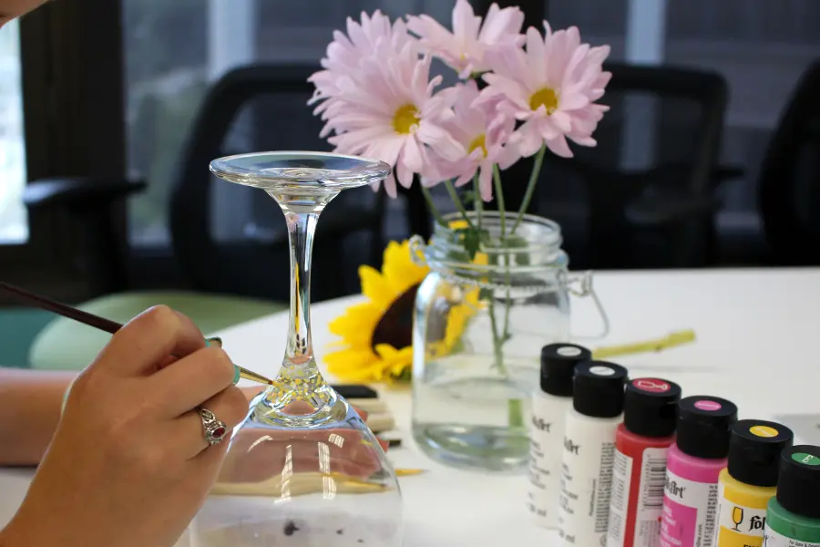 DIY Hand Painted Wine Glasses