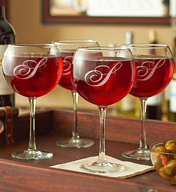 personalized wine glass set 139141