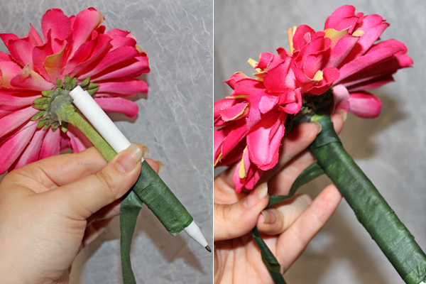 how-to-make-a-diy-flower-pen-bouquet-wrap