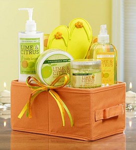 Lime & Citrus Spa Relaxation Gift Basket