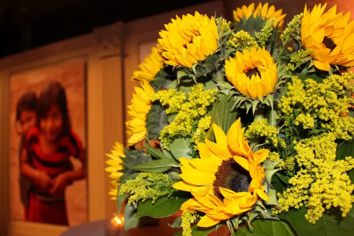 sunflowers at PoP Gala 2014