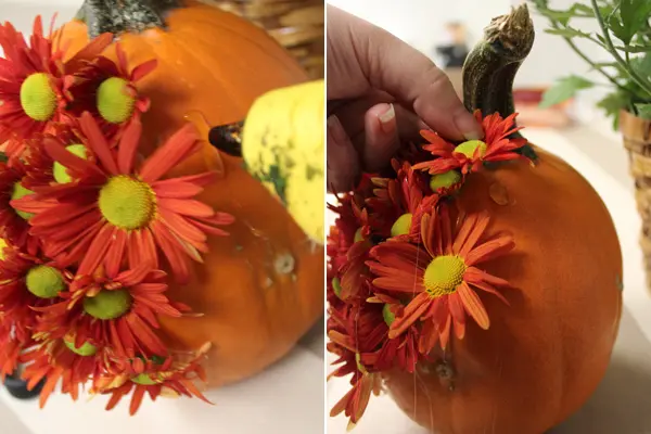 flower pumpkins with diy flower pumpkins glue
