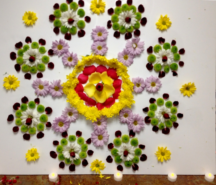 Floral Rangoli Decorations for Diwali