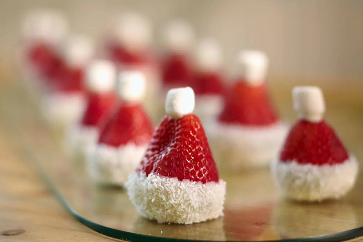 Strawberry Santa hats