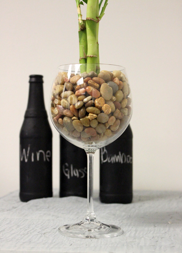 DIY Wine Glass Bamboo Gift