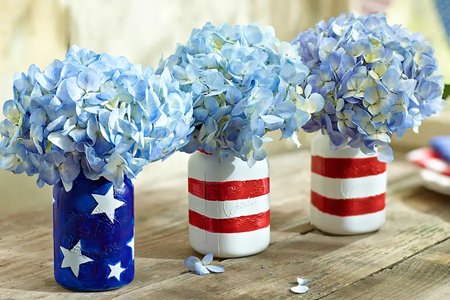 4th of july crafts with american flag vases