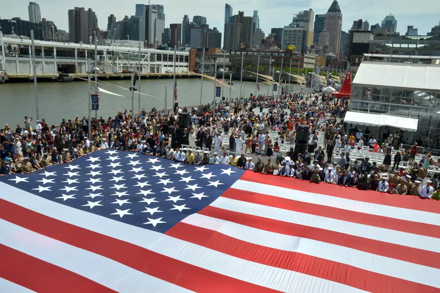 uss-intrepid-memorial-day-ceremony-american-flag