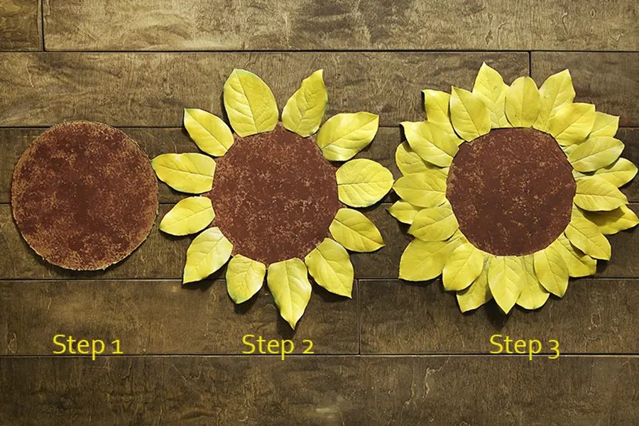 sunflower decor with DIY Sunflower Placemats
